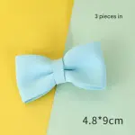 3 pcs 3D Cute Blue Bow cake topper set