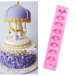 Flower Strip Embossed Border silicone mould