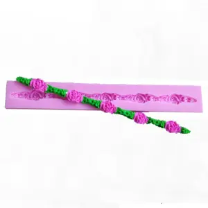 Rose Lace Border silicone mould