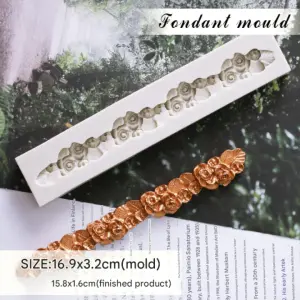 Rose Flower Border silicone mould