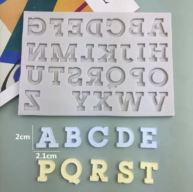 Alphabet Upper case Silicone Mould Style 8