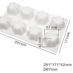 8 Cavity 3DFlower Pumpkin shape Silicone Mould for Cheesecake/Jelly/Brownnie/Soap/Candle
