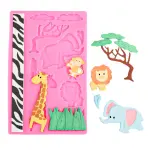 Jungle theme Cute animal mould theme silicone mould