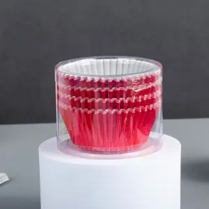 100 pcs Red Metallic Cake Cups / Muffin Cups