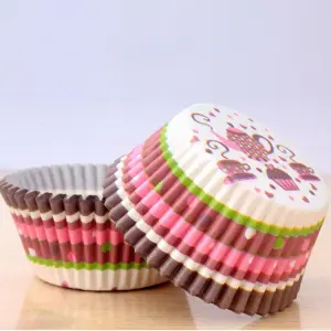 100 pcs Tea Cupcake theme Cake Cups / Muffin Cups