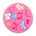 Bow love heart theme silicone mould