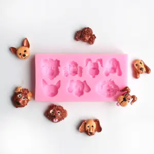 Different Dog Face silicone mould
