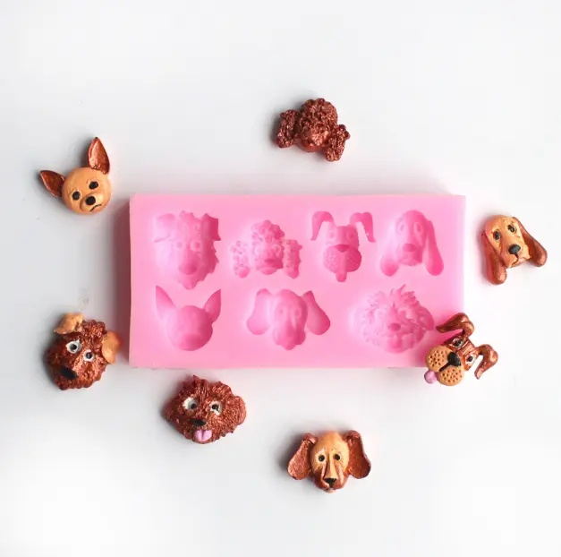 Different Dog Face silicone mould