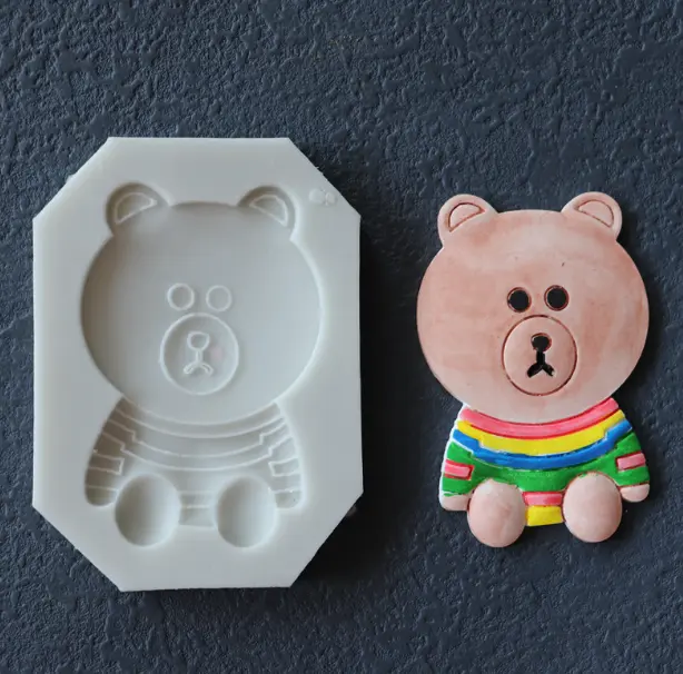 Teddy Bear silicone mould style 4