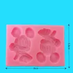 2 Cavity Mickey Mouse cartoon silicone mould
