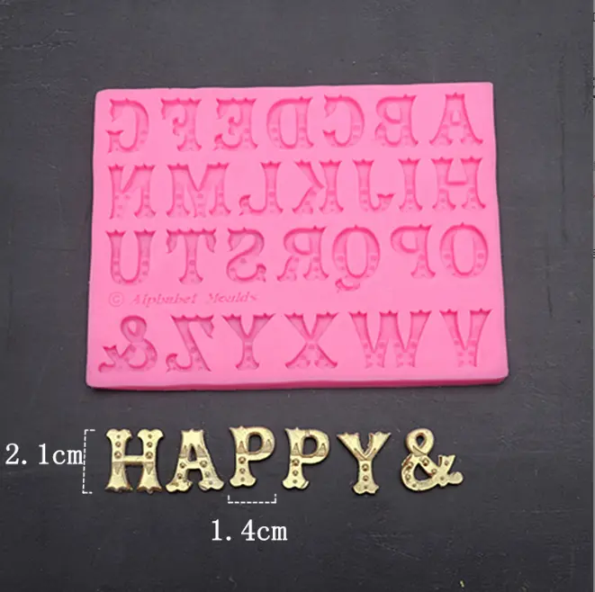 Alphabet Upper case Dotted theme Silicone Mould Style 10