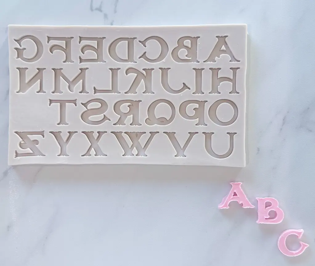 Alphabet Upper case Silicone Mould Style 11
