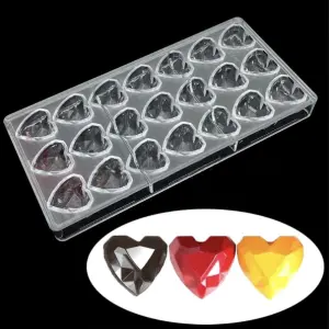 21 Cavity Abstract heart Shape Polycarbonate Chocolate Mould