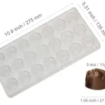 21 Cavity Rose Flower Shape Polycarbonate Chocolate Mould
