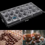 21 Cavity Semicircle Prism Shape Polycarbonate Chocolate Mould