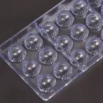 21 Cavity Spiral Semicircle Shape Polycarbonate Chocolate Mould