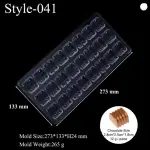24 Cavity Ribbed Shape Polycarbonate Chocolate Mould