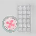 18 Cavity Flower Shape Polycarbonate Chocolate Mould