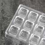 21 Cavity Curved Square Shape Polycarbonate Chocolate Mould