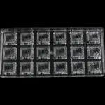 18 Cavity Fluted Square Polycarbonate Chocolate Mould