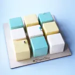 15 Cavity 3D Square Silicone Mould 3 x 3 x 3 CM Mousse Cake Dessert Molds for Cheesecake/Jelly/Brownie/Soap/Candle