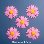 5 pcs Non Edible Resin flower cake topper set