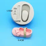 1 Cavity Baby Shoes with Bow Silicone mould