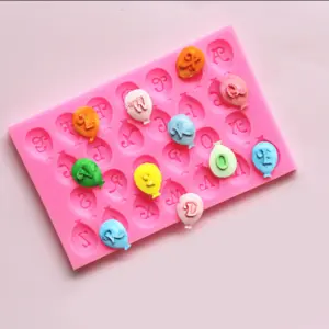 Balloon shaped Alphabet silicone mould