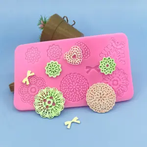 Bow Butterfly Mandal Silicone Lace Mat