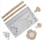 Vintage Flower Curlicues Silicone mould