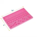 Bow Ribbon button Border theme Silicone Mould