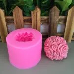 3D Rose Flower ball silicone mould