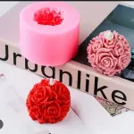 3D Rose Flower ball silicone mould