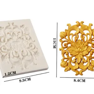 Baroque Vintage Brooch Medallion silicone Mould