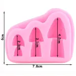 3 Cavity Mushroom shape Silicone Mould