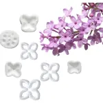 7 Pcs Lilac Flower Silicone Molds + Plastic Mould set