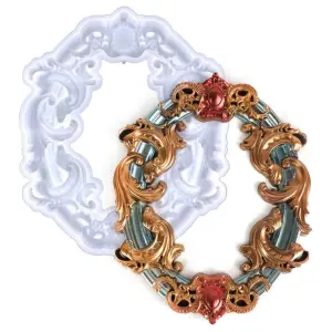 Large Detailed Vintage Frame silicone mould style 2