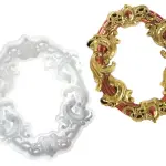 Large Detailed Vintage Frame silicone mould style 2