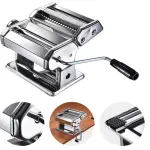 Stainless Steel Manual Machine Roller Maker with 9 Thickness Settings for Dough Cutter,fondant,Clay,Spaghetti,Fettuccine Lasagne etc