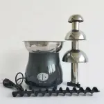 Fountain for Party Stainless Steel Melting Heating Machine Pot for Cheese,Chocolate Fondue 1 Lts 3 Tier Melt Dipping Machine Warmer