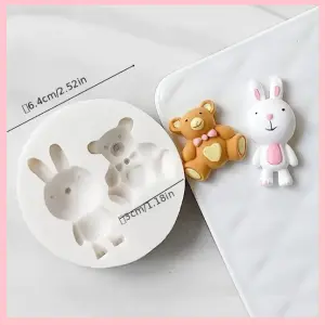 Easter Bunny & Teddy theme silicone mould