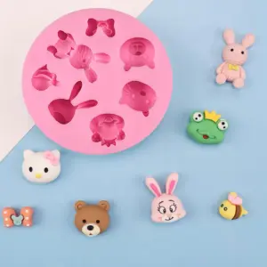 Animal faces silicone mould