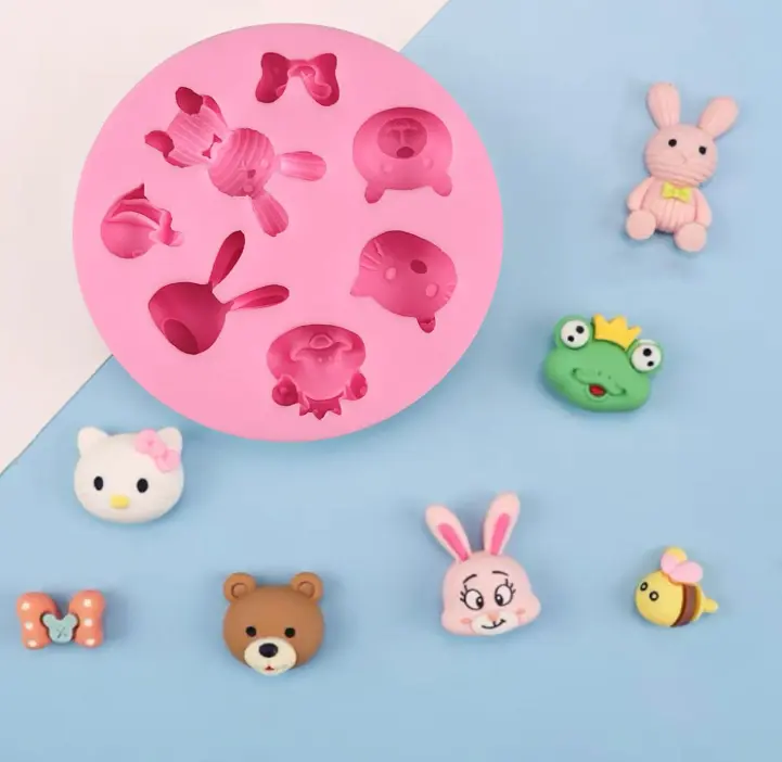 Animal faces silicone mould