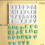 Alphabet Upper case Star texture Silicone Mould Style 6