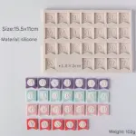 Flag Banner shaped Alphabet and Number silicone mould set