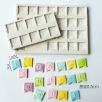 Flag Banner shaped Alphabet and Number silicone mould set