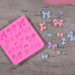 Detailed Mini Bow silicone mould Style 6