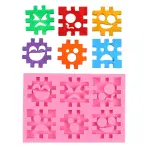 Smiley face multiple expressions puzzle silicone mould