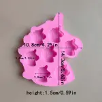 7 Cavity 3D Unicorn face silicone mould
