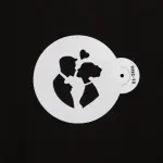 1 pcs Couple In love Decoration icing Stencils Style 50